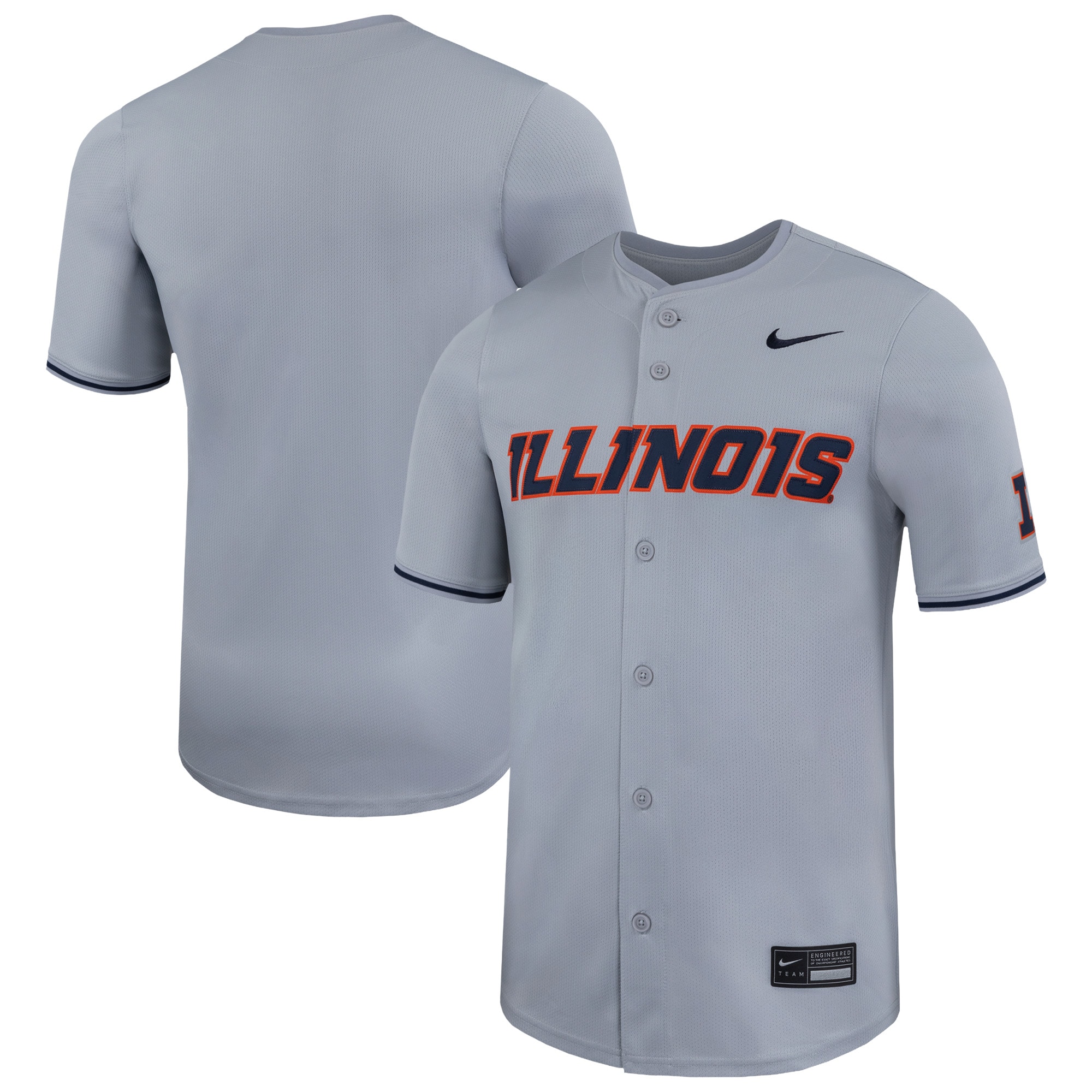 [NJP] Women's Illinois Fighting Illini Limited Baseball Jersey - Gray