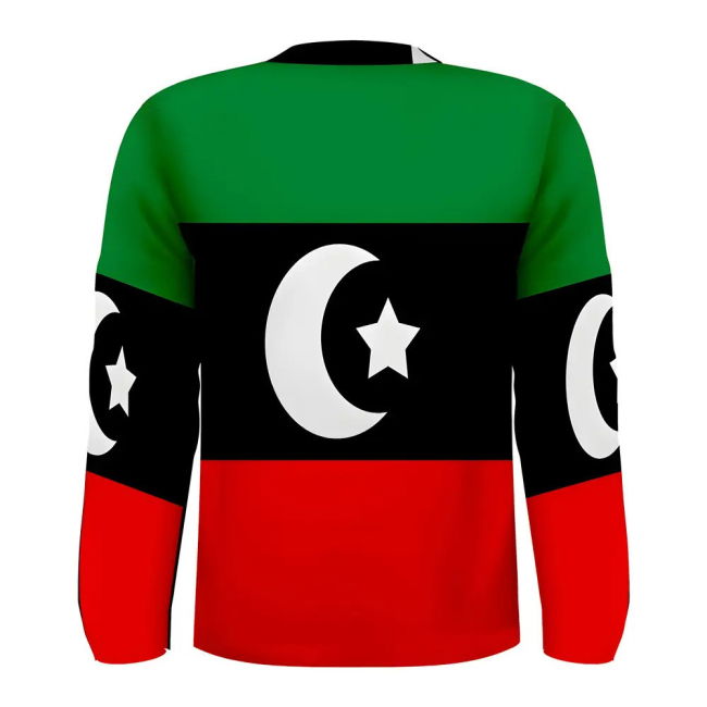 Collector'S-Item Premium-Quality Libya Flag Long Sleeve Sublimated