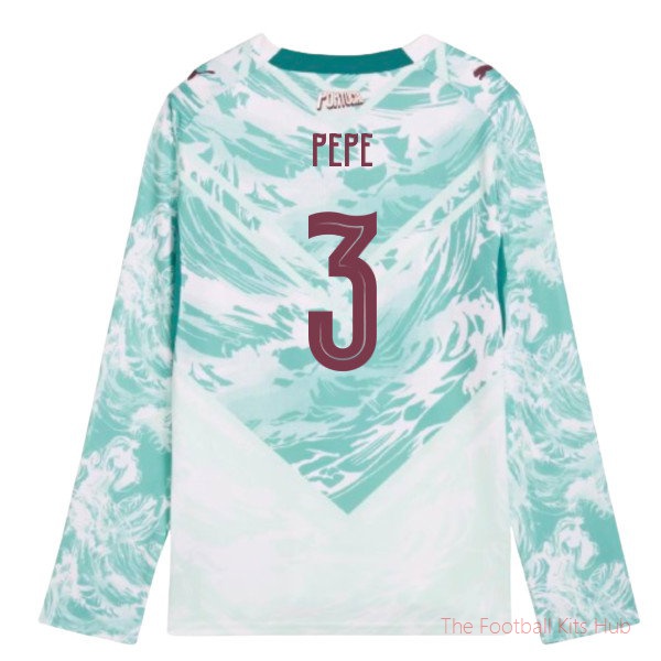2026-2027 Portugal Long Sleeve Away Shirt (Kids) (Pepe 3)