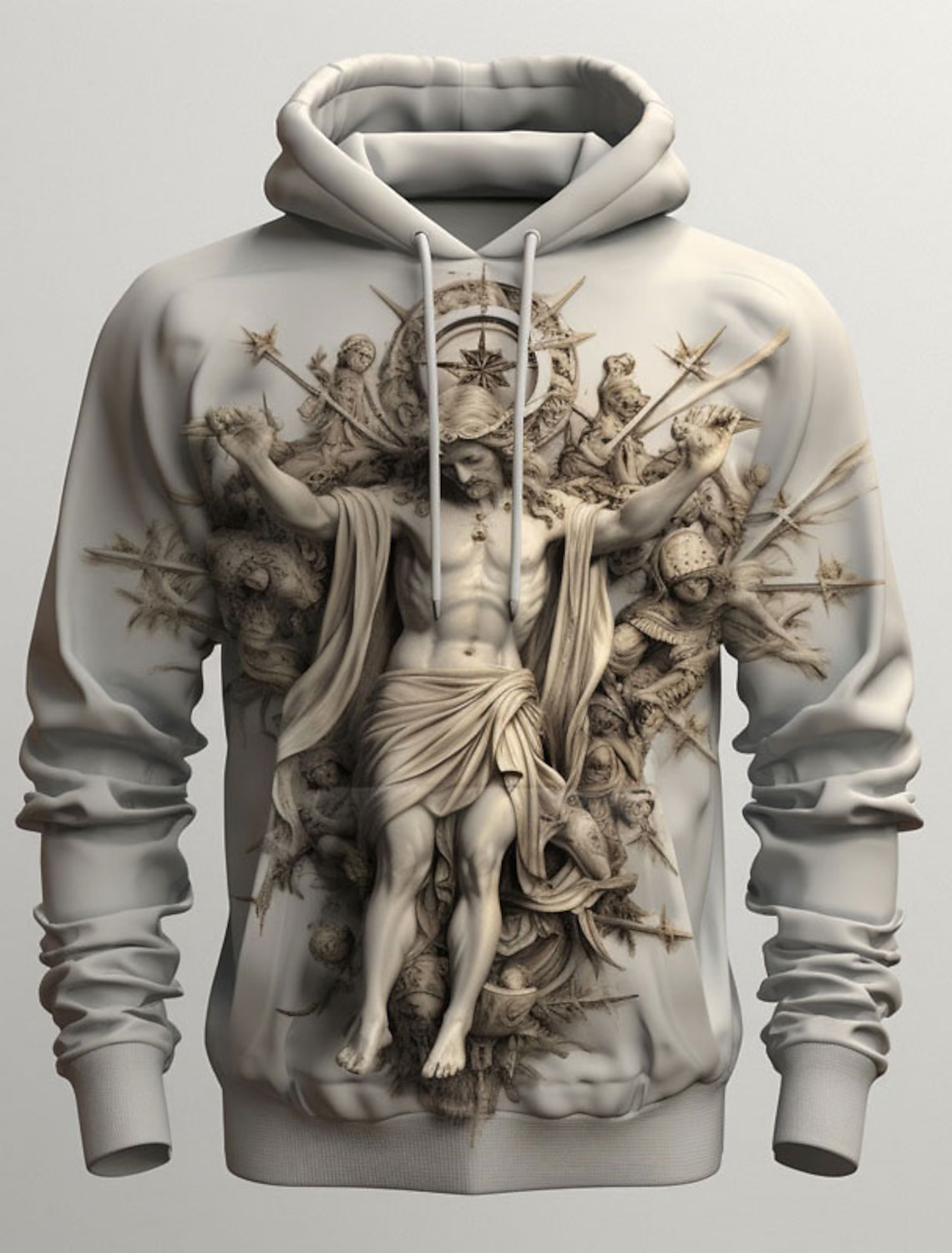 Men's Graphic Cross Faith Hoodie Hoodies Sweatshirt Fashion Daily
