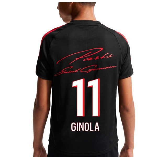 [DDJ] 2026-2027 PSG Strike Training Shirt (Black) - Kids (Ginola 11)
