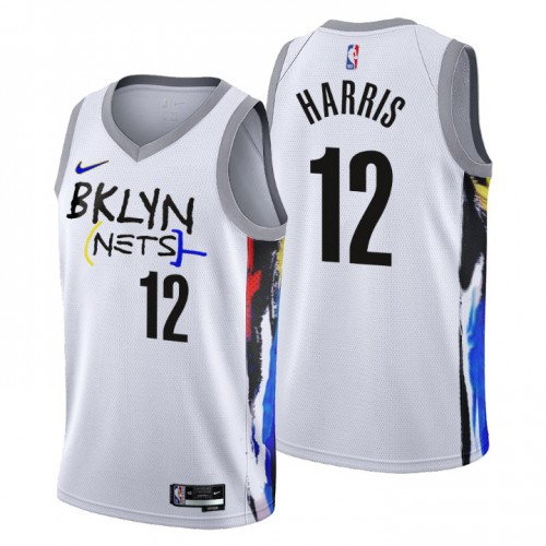 White Nike Brooklyn Nets #12 Nets Jersey - High-Quality Polyester