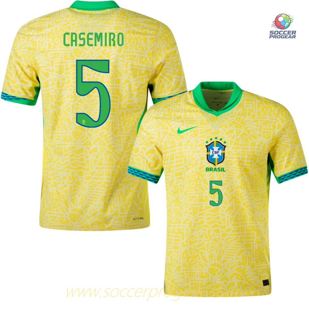 Brazil Home Soccer Shirt 2024/25 Collection Casemiro