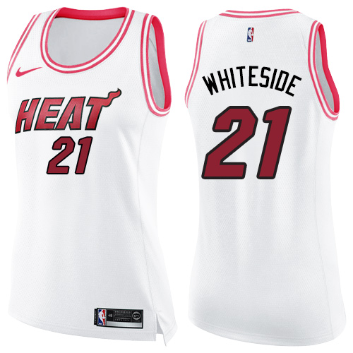 Heat #21 Hassan Whiteside Professional 2024 Icon NBA Jersey - White