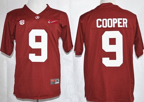 Men's ALA Tide Amari Cooper #9 high quality Red 2015 official