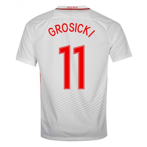 High Performance Poland Home 2016 Grosicki 11 Soccer Jersey Shirt