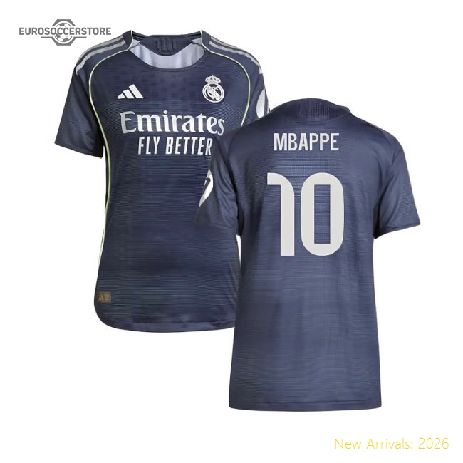 Premium 2025-2026 Real Madrid Authentic Away Shirt (Ladies) (Mbappe