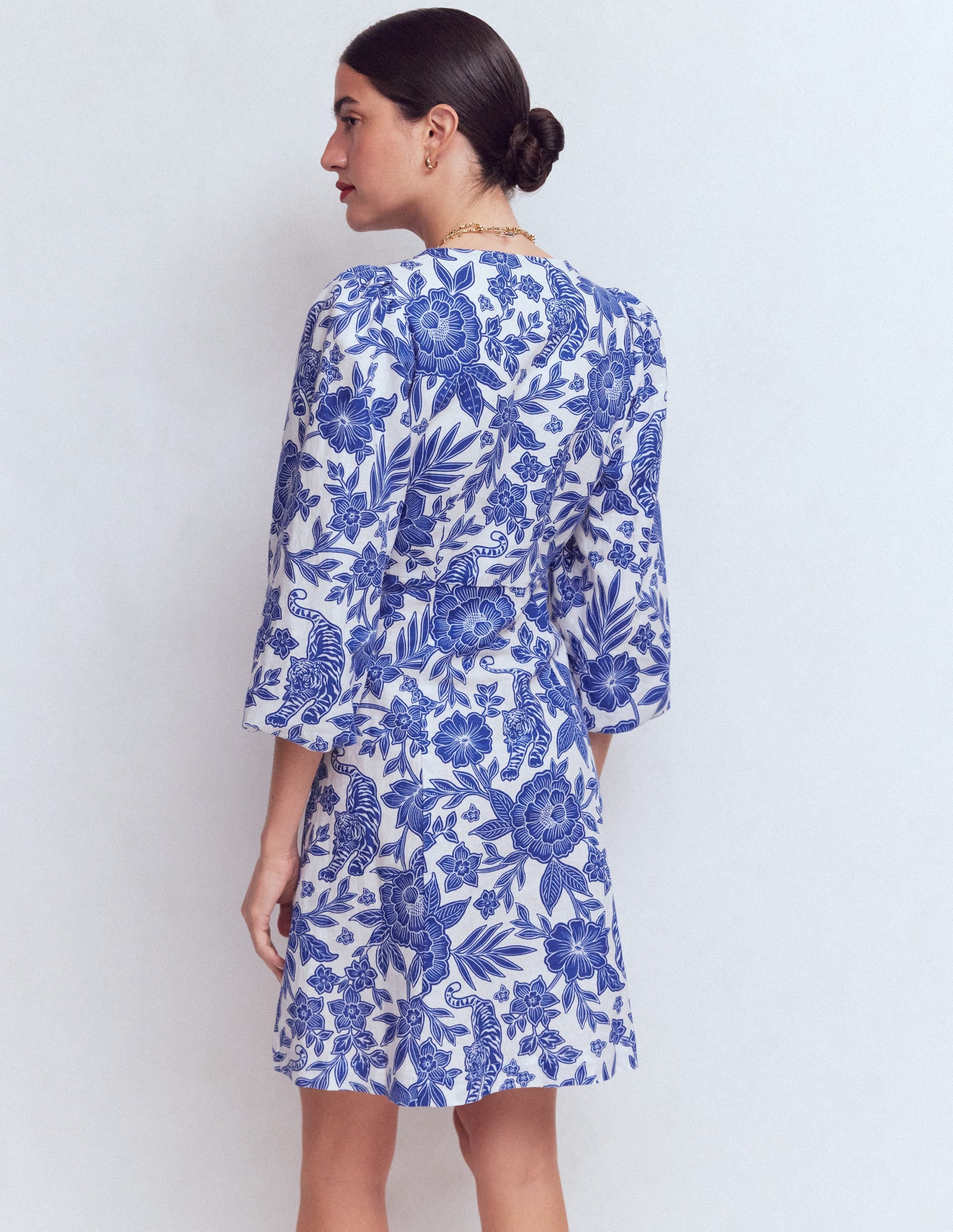 Marla Linen Blend Short Dress
