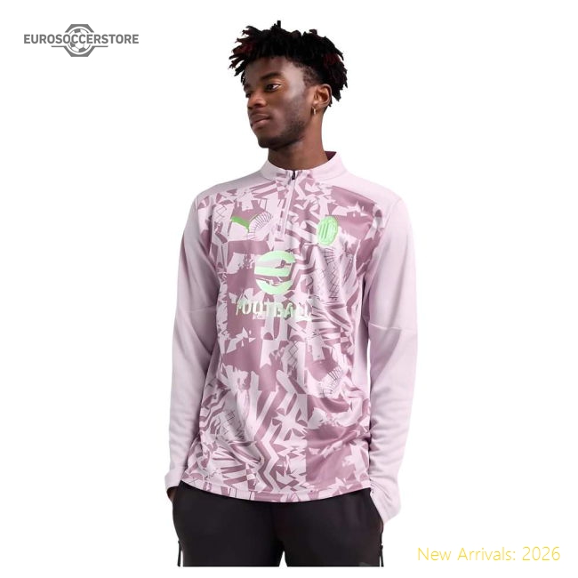 High-quality 2024-2025 Ac Milan Prematch 14 Zip Top (grape)