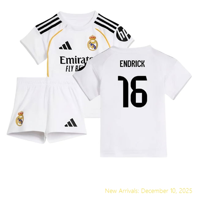 2025-2026 Real Madrid RM High-Quality Home Baby Kit (Endrick 16)