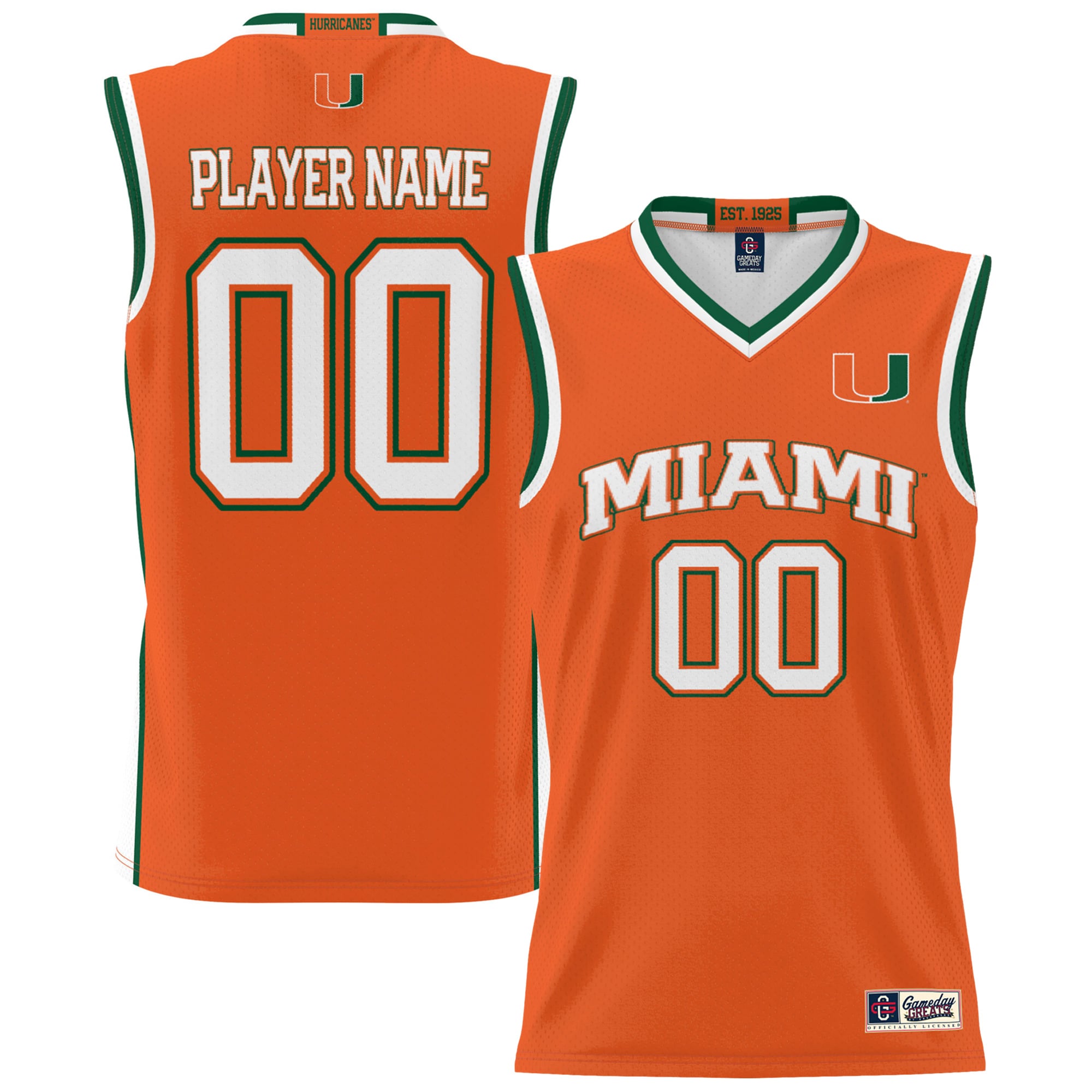Miami Hurricanes GameDay Greats Youth NIL Pick-A-Player Lightweight Women's Basketball Jersey - Orange