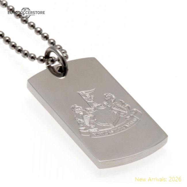 Newcastle United Fc Engraved Dog Tag  Chain - Premium Quality