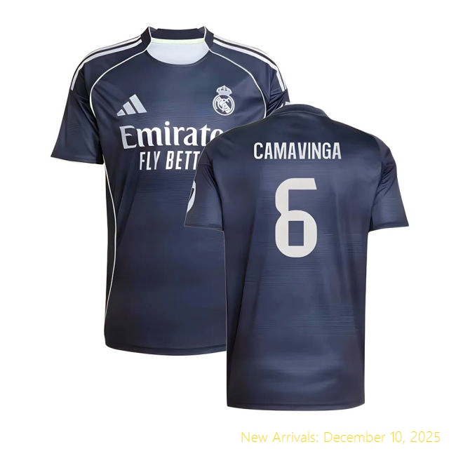 2025-2026 Real Madrid RM Authentic Away Shirt (Camavinga 6) -