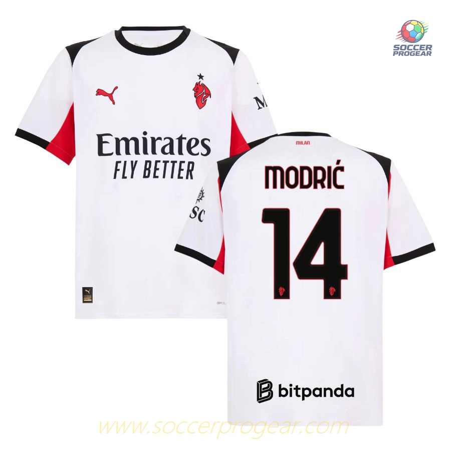 AC Milan Away Soccer Team Shirt 2025/26 Collection Modric