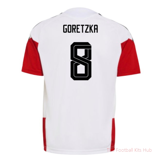 [LK] 2026/27 Germany Training Jersey (White) - Kids (Goretzka 8)