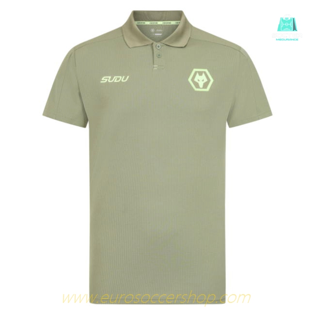 2025-2026 Wolves Players Travel Polo Shirt (Khaki)