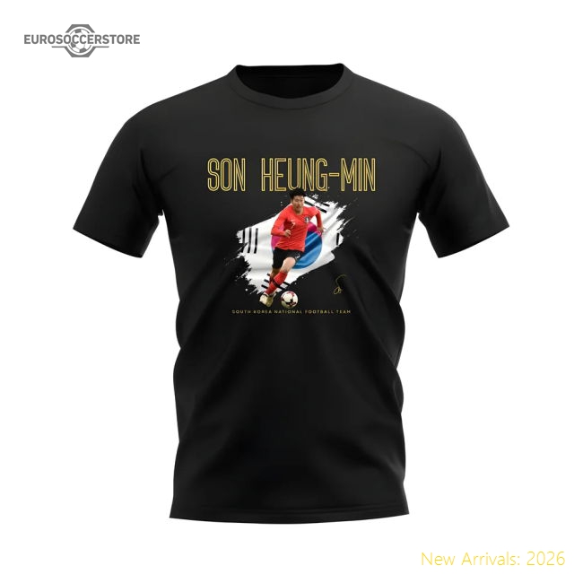 Premium Son Heung-min South Korea Image T-shirt (black)