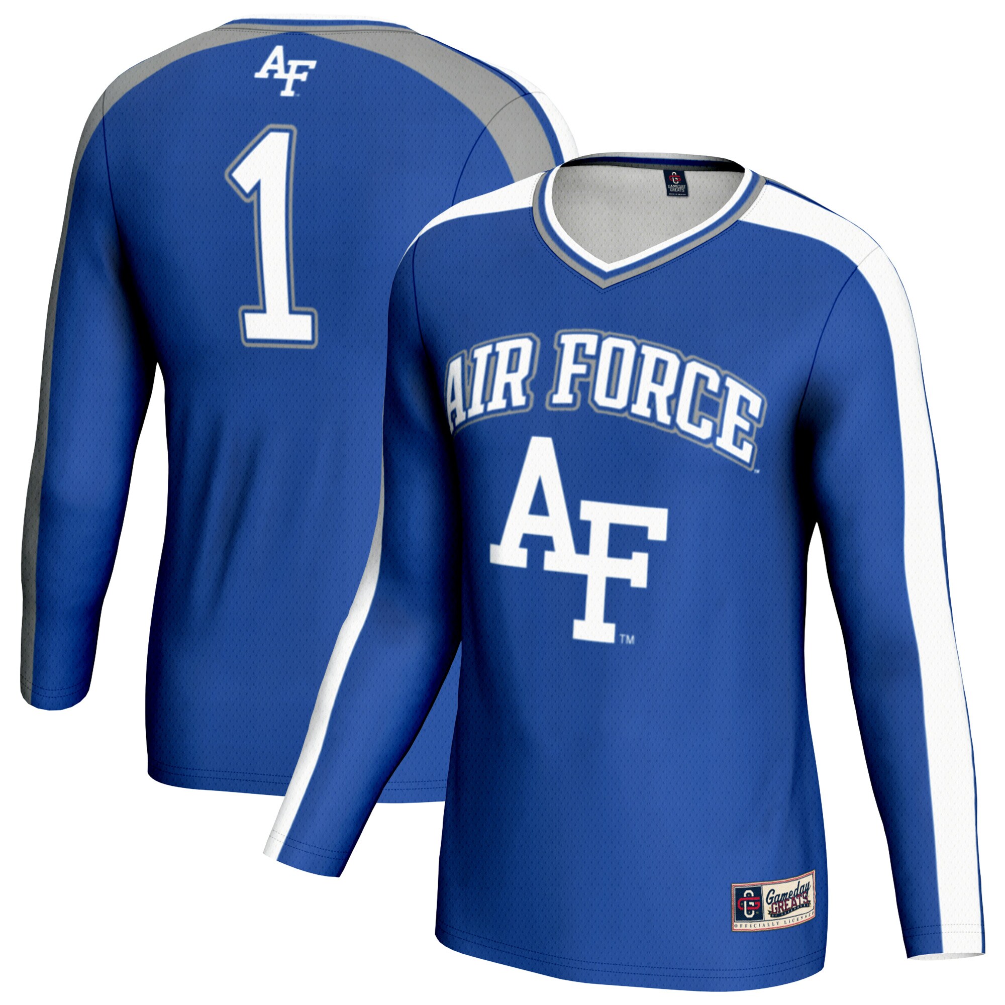 [DDG] Air Force Falcons GameDay Greats Youth #1 Lightweight Volleyball Fashion Jersey - Royal