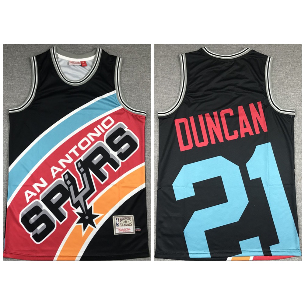 Fan Favorite Game-Ready Men's SAS #21 Tim Black Basketball Jersey