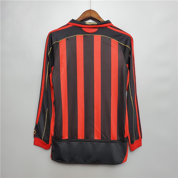 AC Milan 0607 Retro Champion League Long Sleeve Shirt - Official