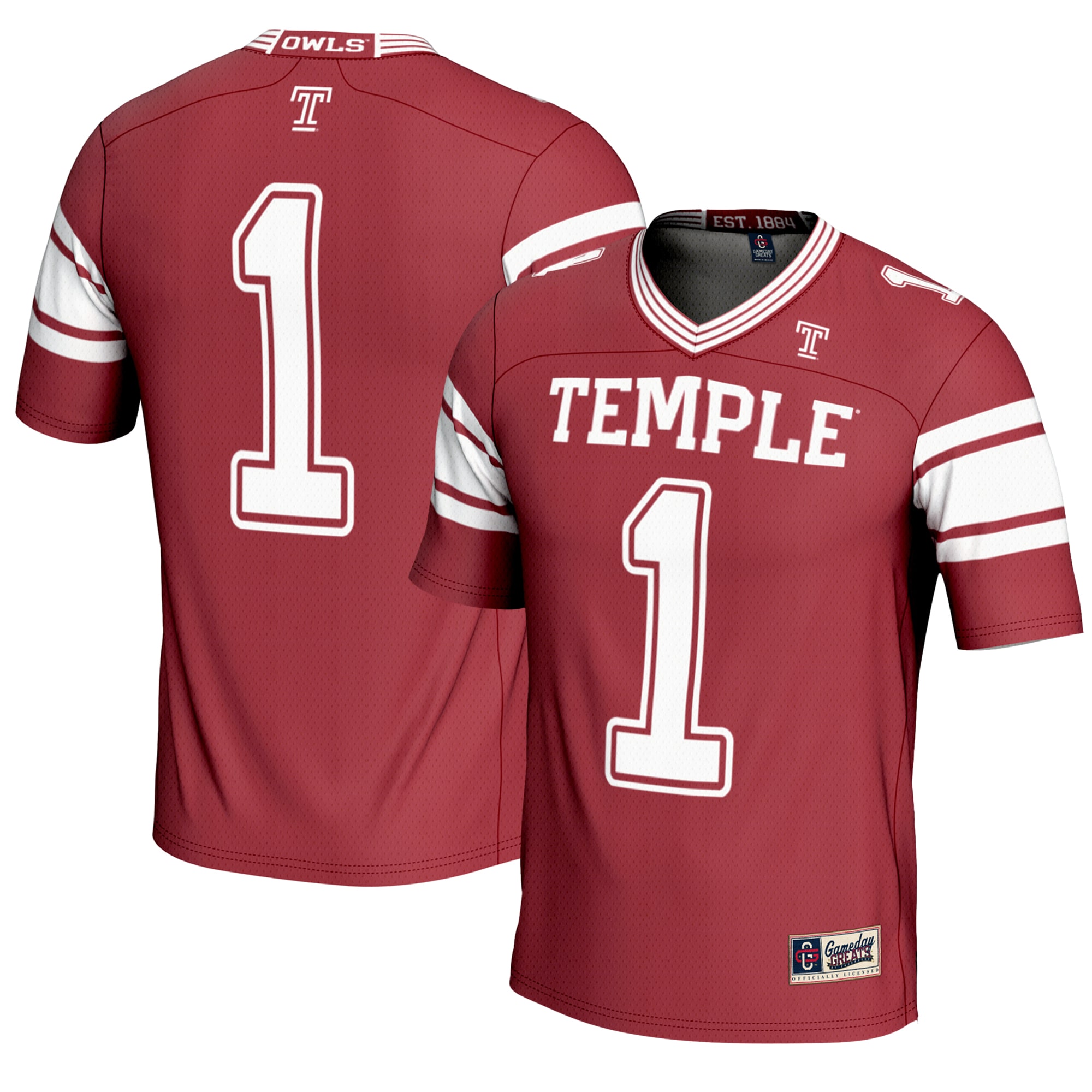 #1 Temple Owls GameDay Greats Endzone 2026/2027 Football Jersey - Cherry