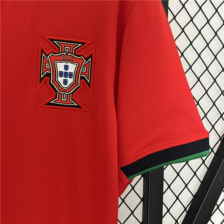 UEFA Euro 2024 Portugal Home Red Soccer Jersey Football Shirt -