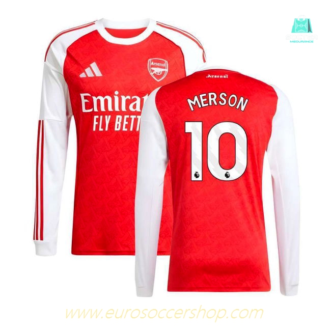 2025-2026 Arsenal Long Sleeve Home Shirt (Merson 10)