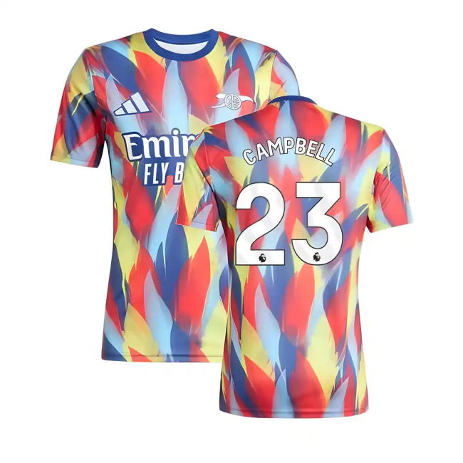 vintage 2025-2026 Arsenal Pre-Match Shirt (Victory Blue) (Campbell 23)