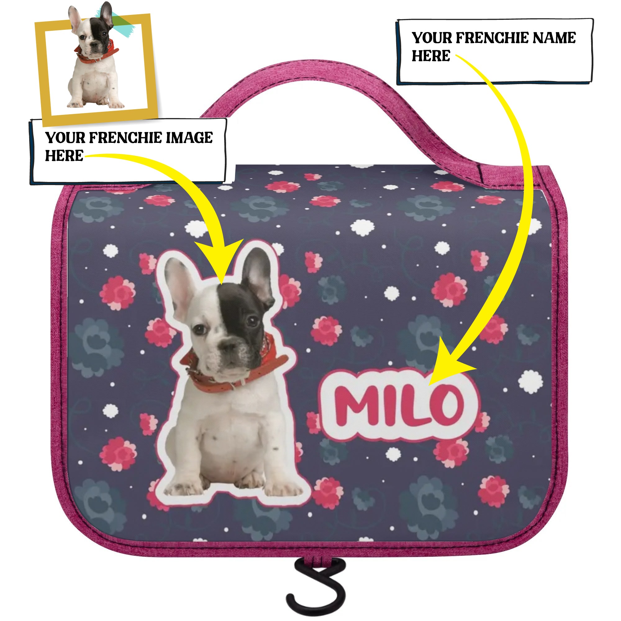 Travel Bag With Your French Bulldog’s Name And Image Summer Wear