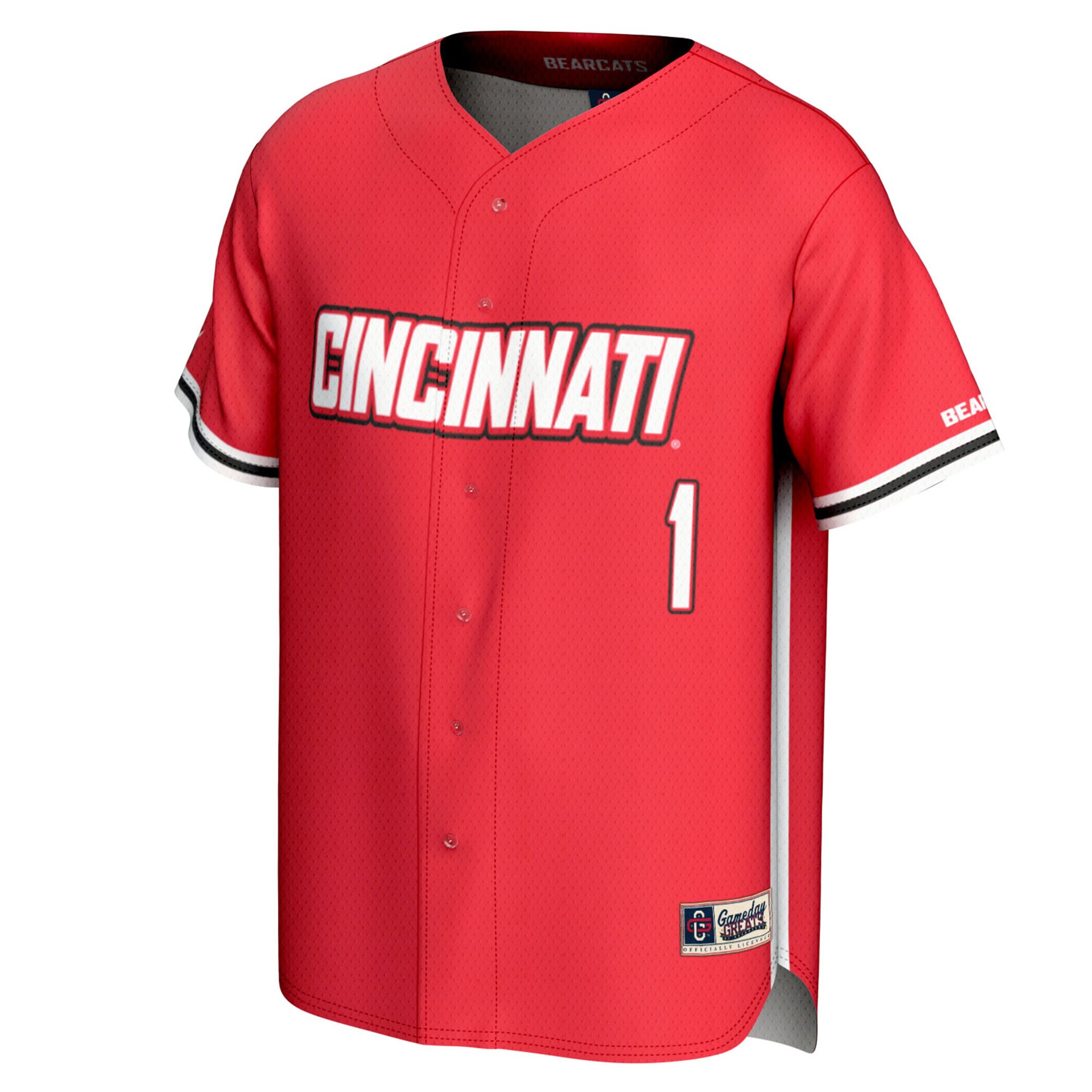 [DDG] Cincinnati Bearcats GameDay Greats Unisex Lightweight Baseball Fashion Jersey - Red
