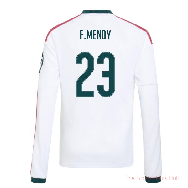 F Mendy #23 Real Madrid Long Sleeve Home Shirt 2026-2027 Soccer Kit