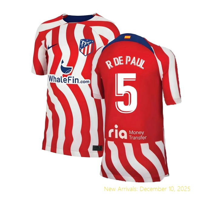 2022-2023 Atletico Madrid Premium Home Shirt (Kids) (R DE PAUL 5)