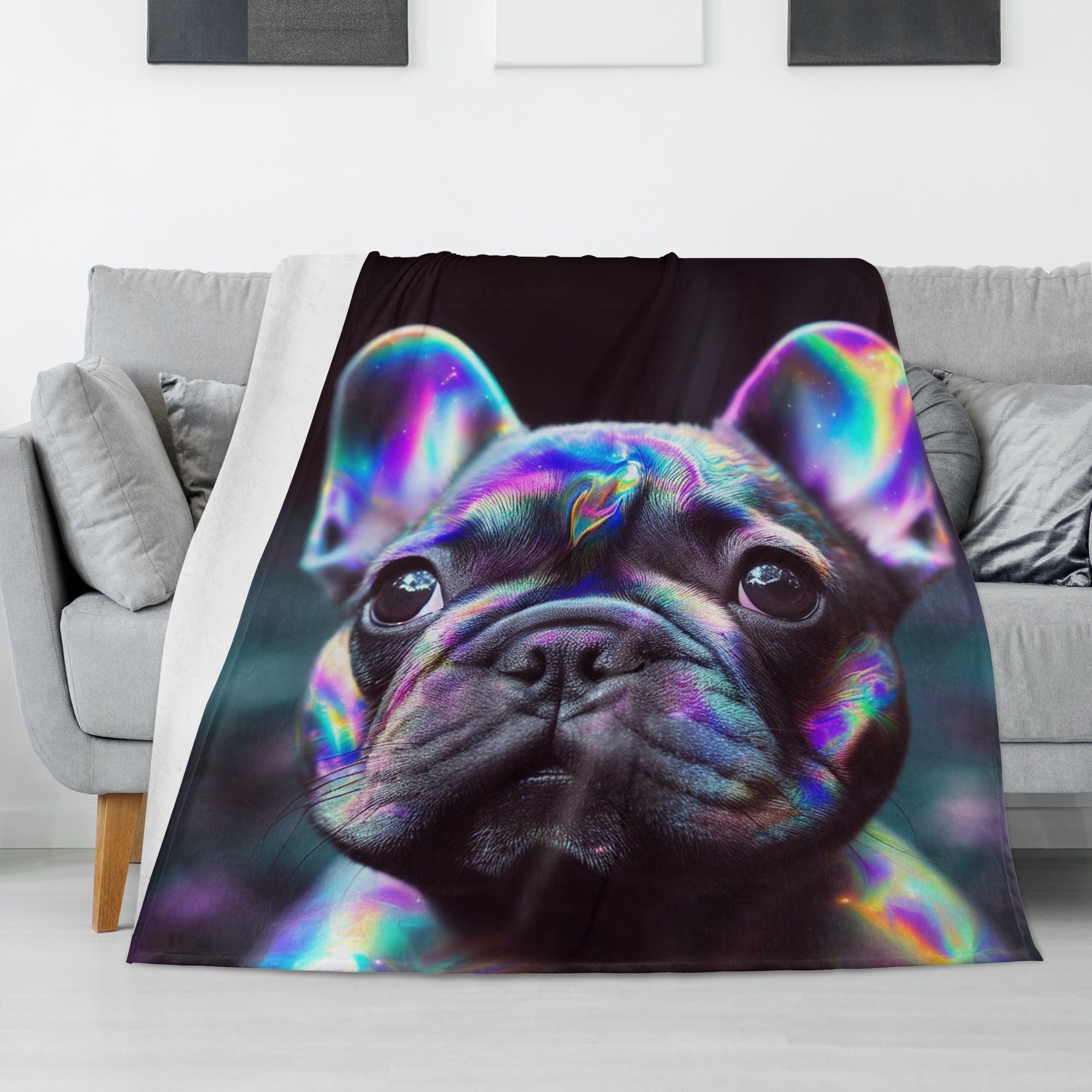 French Bulldog Domino Blanket Cute Frenchie Essential