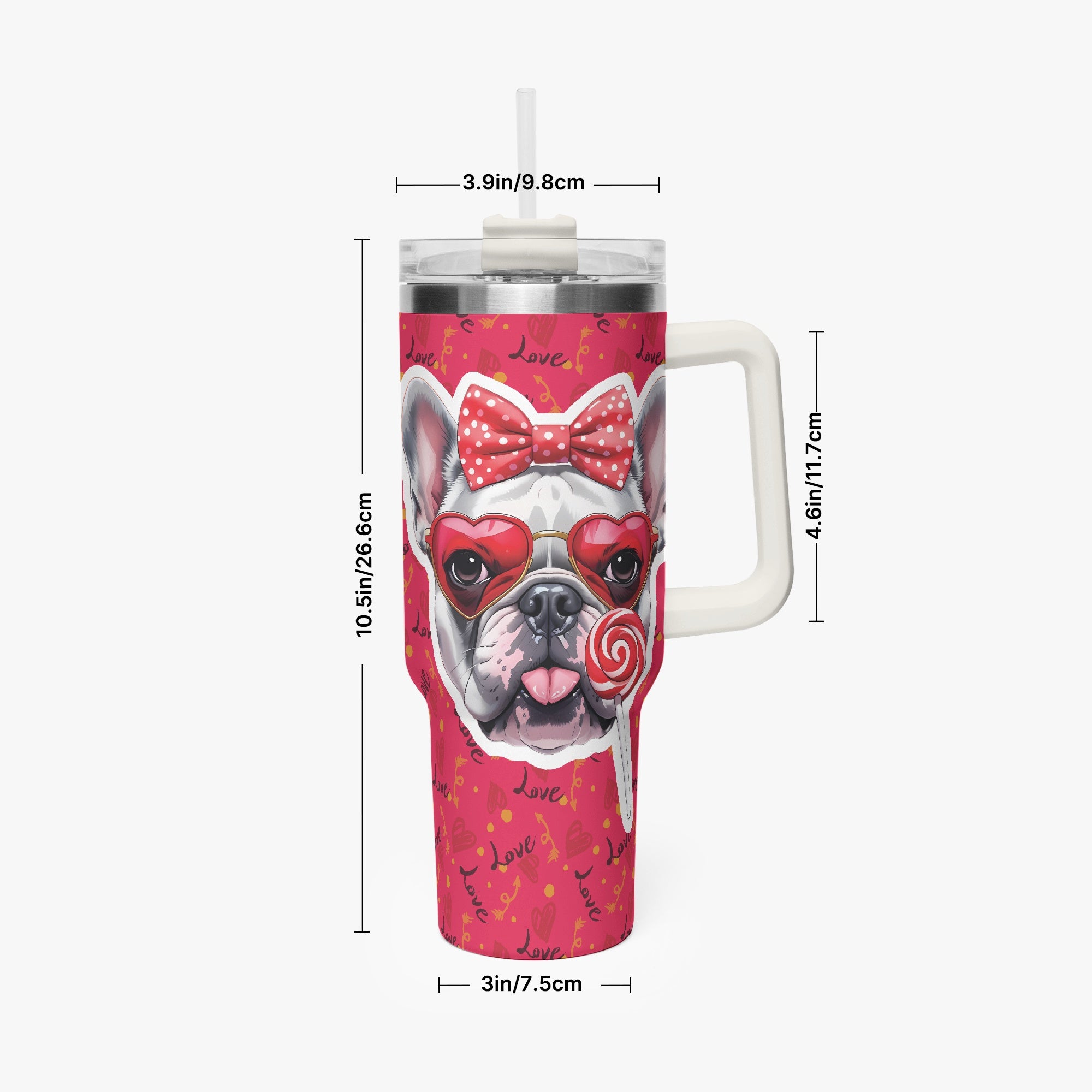 Durable Frenchie-Fan Claud - Car Tumbler Cup for Daily Life Stylish