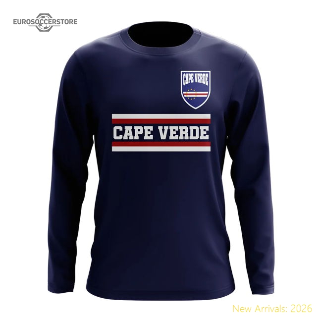 High-quality Cape Verde Core Football Country Long Sleeve T-shirt (