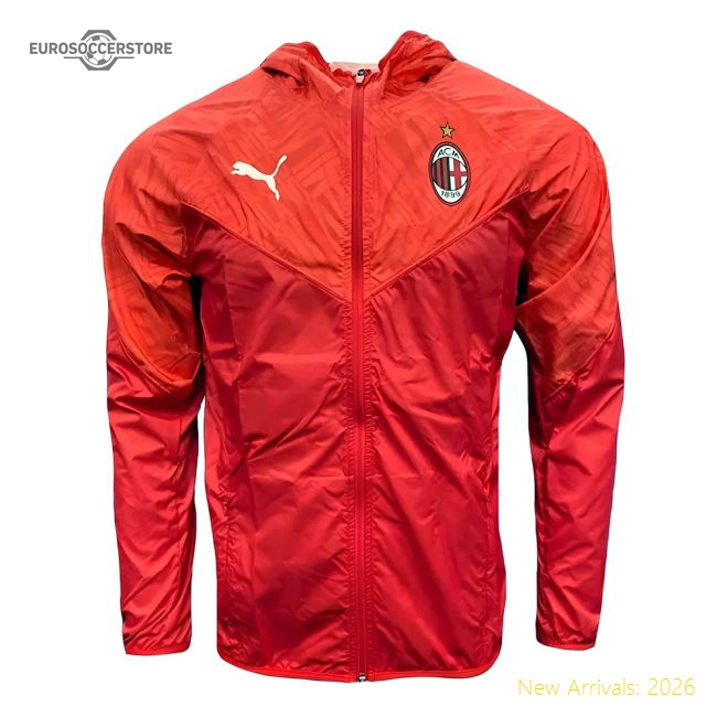 Trending Top-Quality 2020-2021 Ac Milan Warmup Jacket (Red)