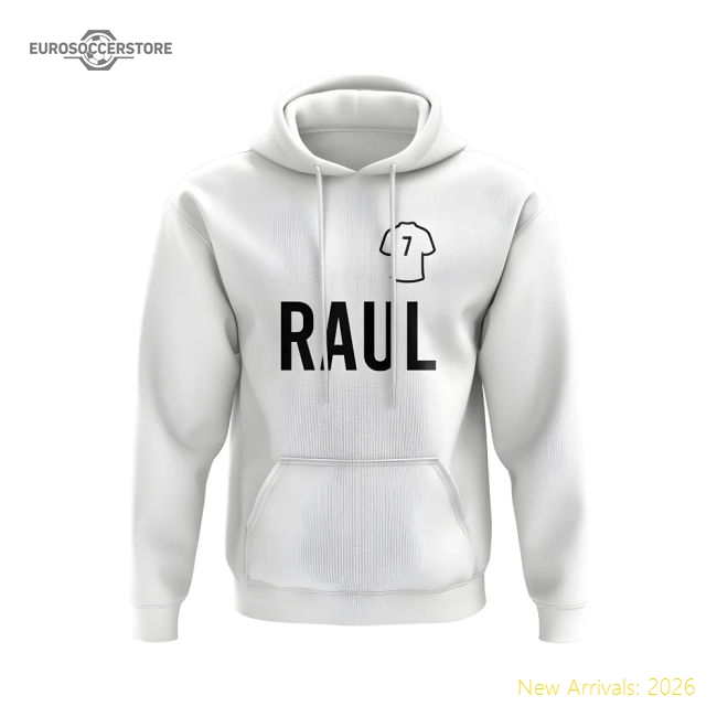 Best-Selling Supporter Raul Real Madrid Number Hoody (White)