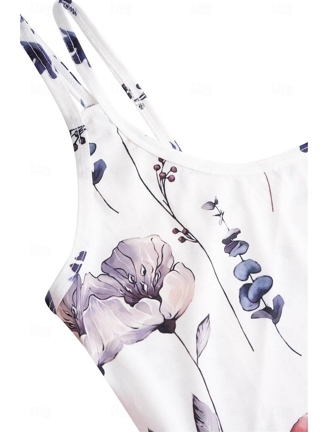 Women's Floral Print Tank Top Pink Blue Sleeveless Adjustable Straps Casual Summer Beachwear Flowy Loose Fit