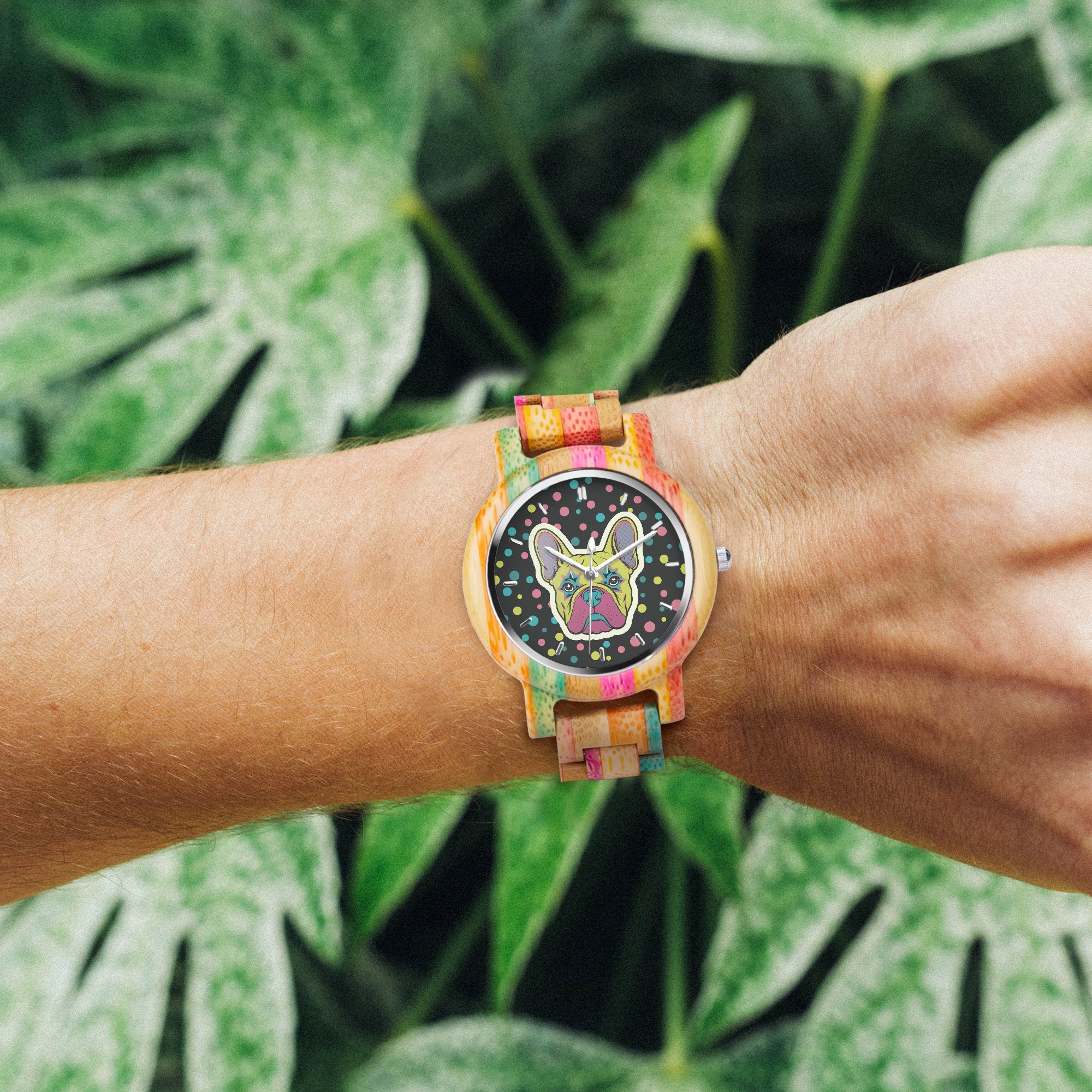 Bubba - Stylish Wooden Watch for Frenchie Lovers