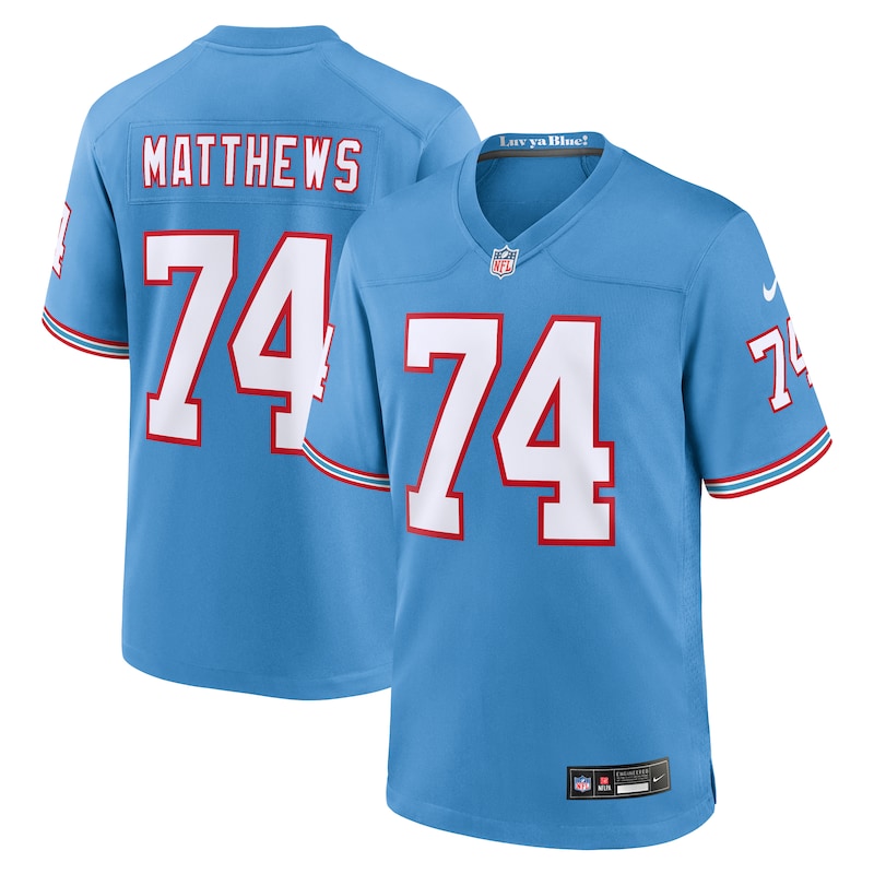 None Bruce Matthews TEN Titans Legendary Genuine Jersey Football Appar