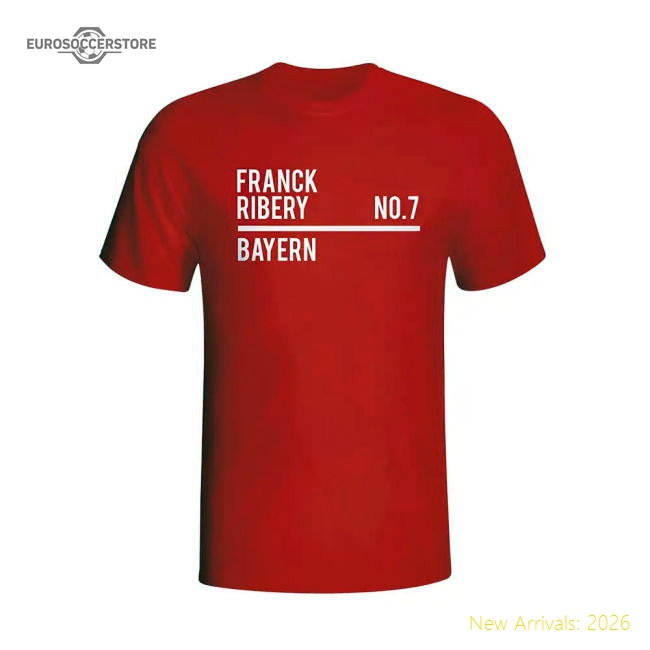 T-Shirt Bayern Franck Ribery Munchen Squad (Red) - Kids