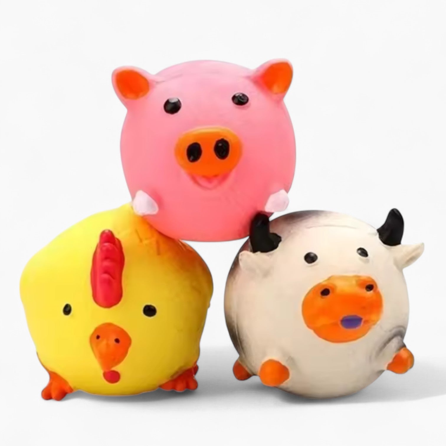 - Premium Frenchie Squeaky Toy – Farm Animal Latex Chew Toys Summer Wear