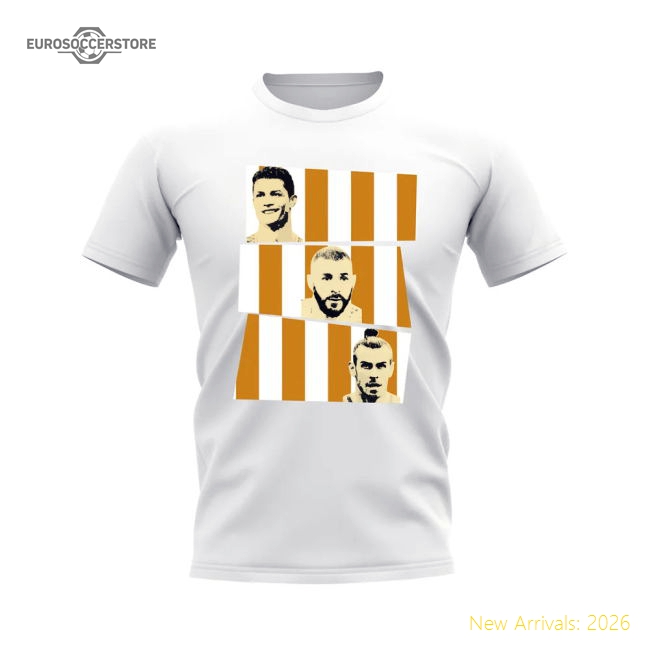 Elite Ronaldo Benzema Bale Real Madrid Trio T-shirt (white)