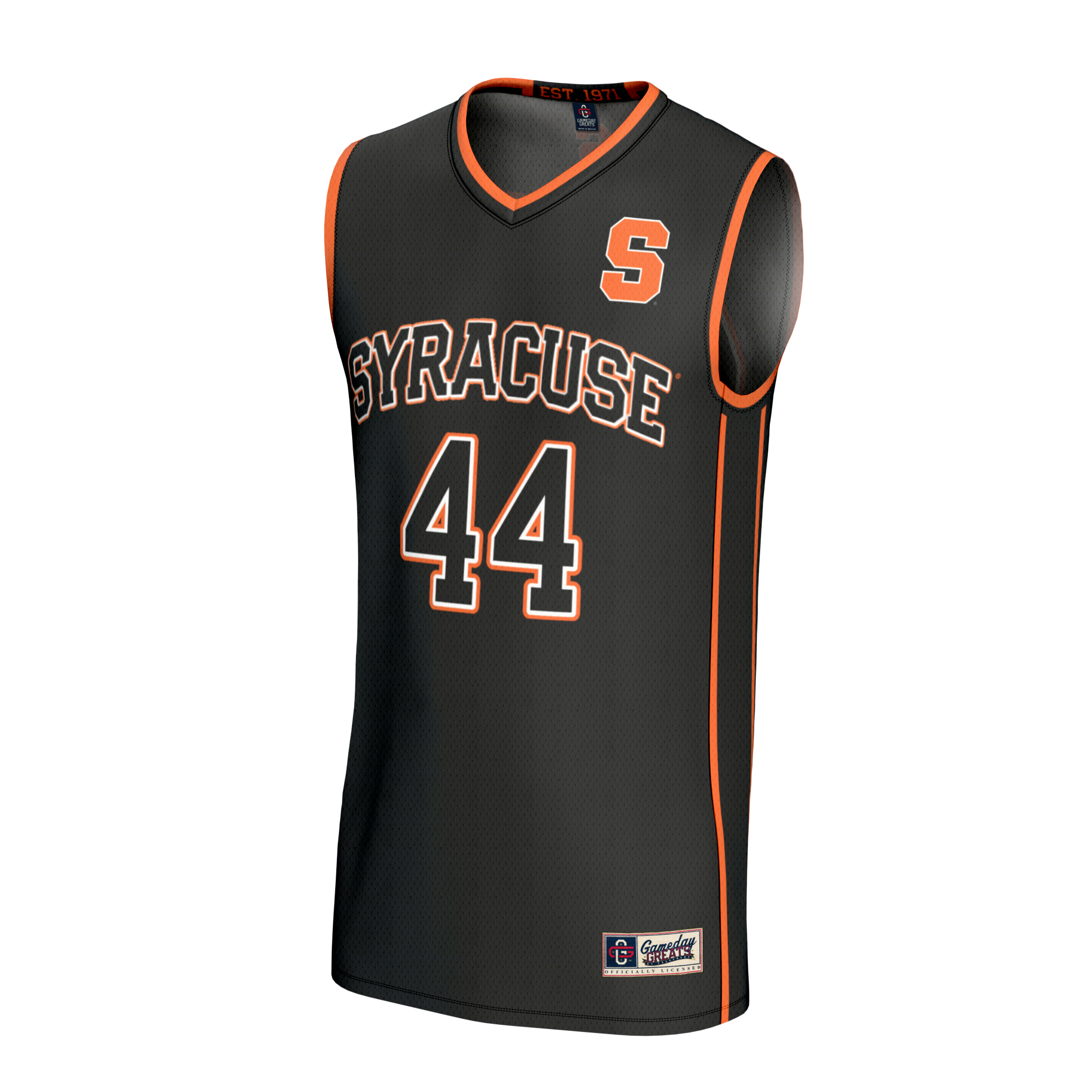 [DDG] Syracuse Orange GameDay Greats Unisex Lightweight Collegiate Basketball Fashion Jersey - Black