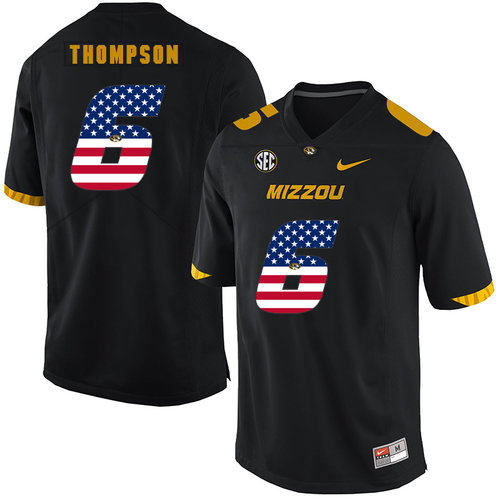 Men's None Black 2024 match worn Khmari Thompson #6 official Jersey