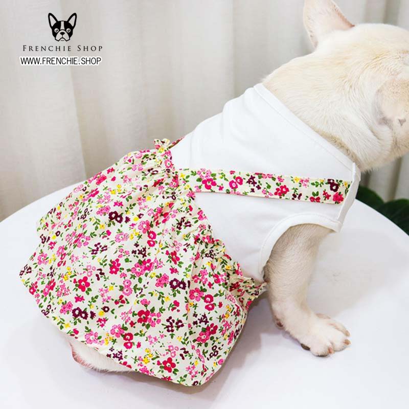 French Bulldog Frenchie Summer Dress Floral Cotton (w305) Durable Dog Item