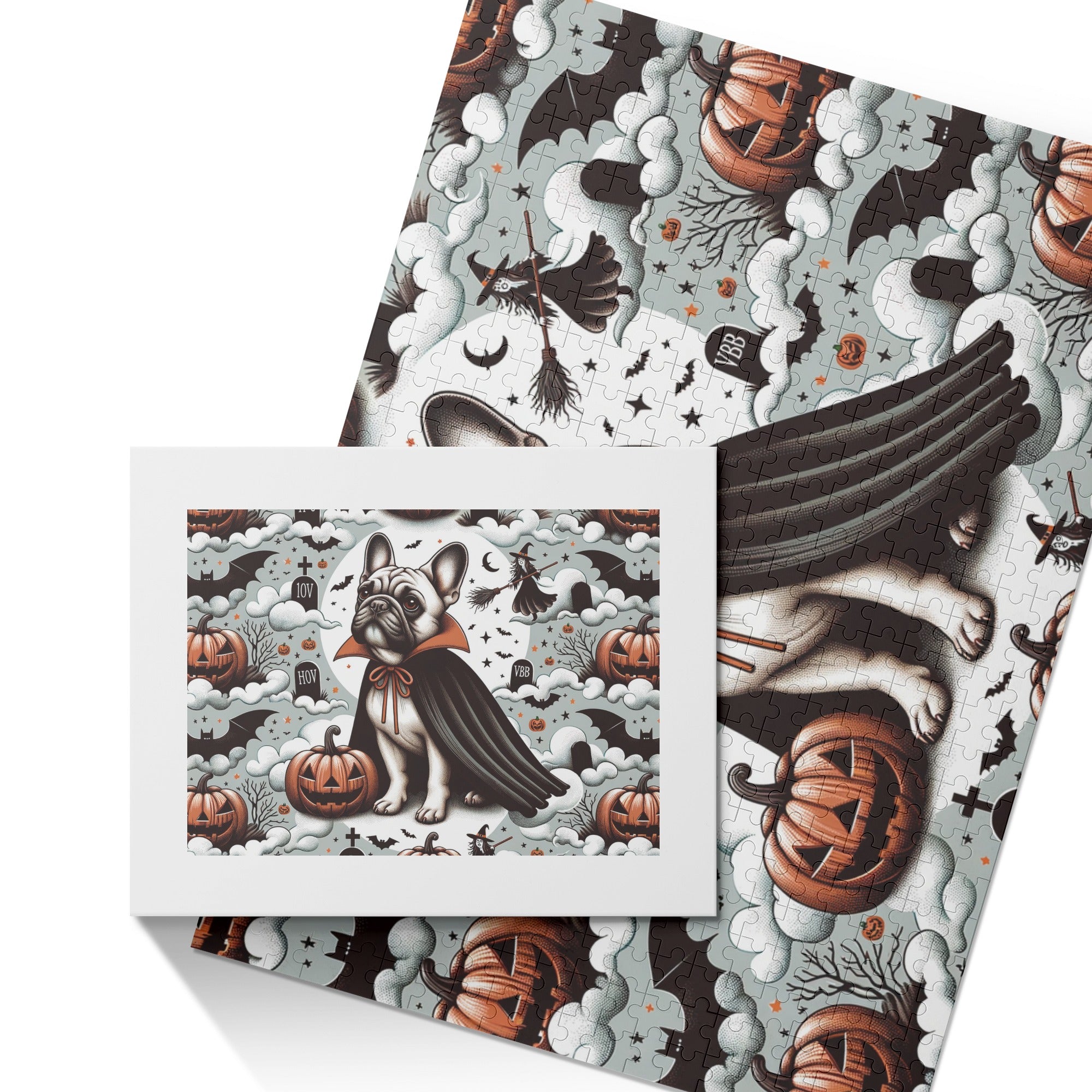 Frenchie-Fan Stylish Princess - 500-piece Wooden Puzzle for Dog Owners