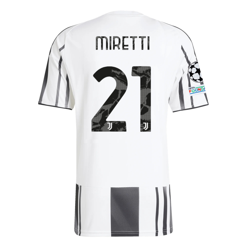 Juventus Miretti 2025-2026 UCL Home Jersey – Authentic Shirt