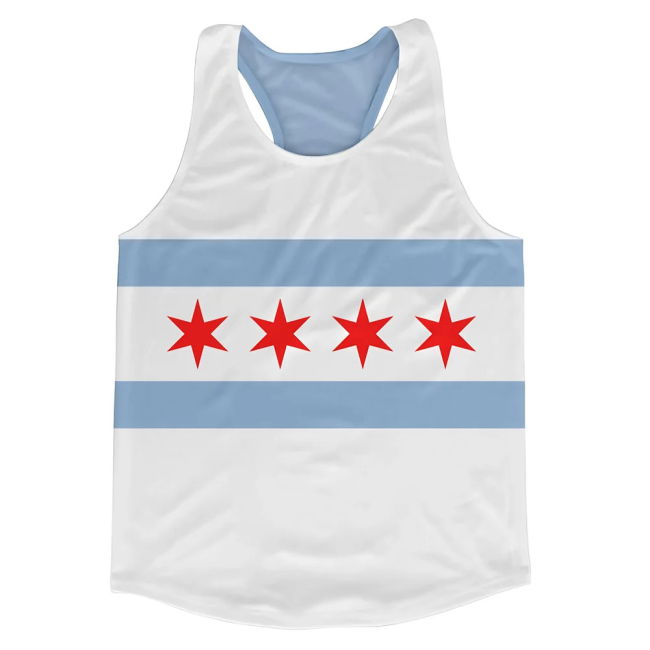 Exclusive-Design Aero-Dynamic Chicago Flag Running Vest