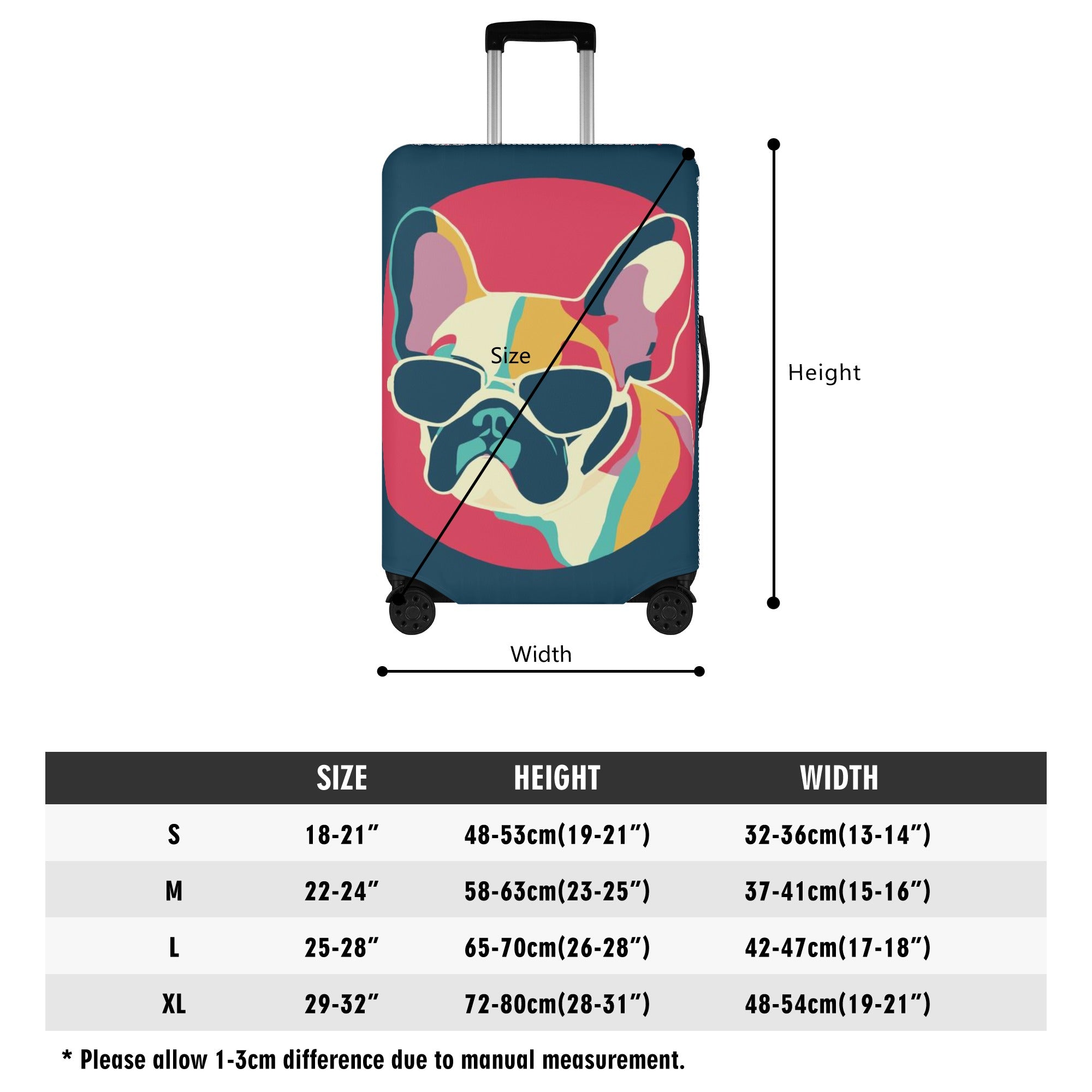 French Bulldog Prince Luggage Cover Practical Pet Supply
